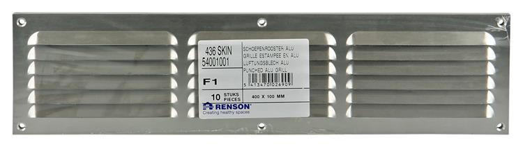 Renson 1006315 - schoepenrooster vlak alu f1 400x100mm | 10 stuks