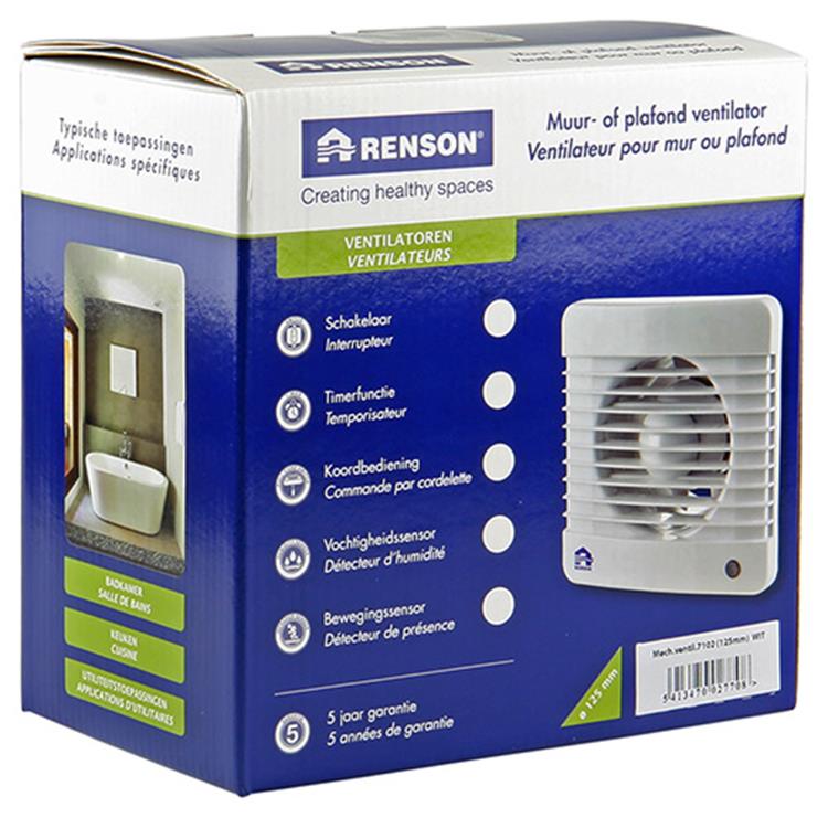 Renson 1006431 - mechanische ventilator standaard 7102 wit ø 125 | 2 stuks