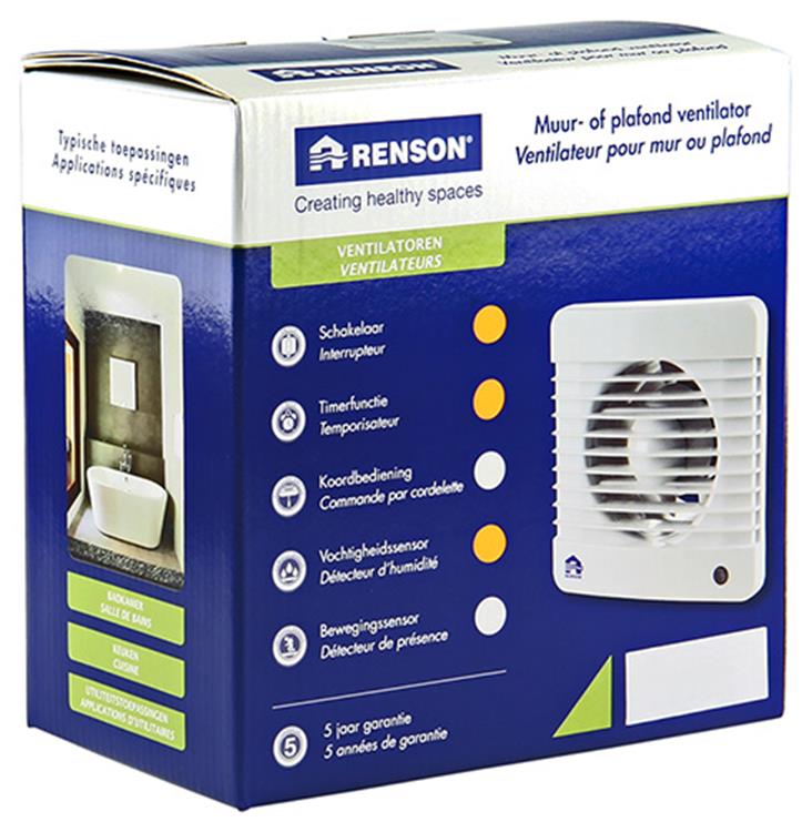 Renson 1006462 - mech. vent. vochtigheidssensor 7402h wit ø 125 | 2 stuks