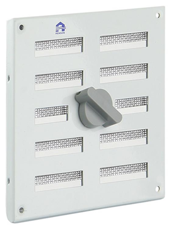 Renson 1006325 - regelbare rooster opb. 4037 alu ral 9010 155x155mm | 2 stuks