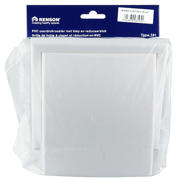 Renson 1006383 - dampkaprooster 1 klep 741 dia pvc ral 9010 ø100-130 | 2 stuks