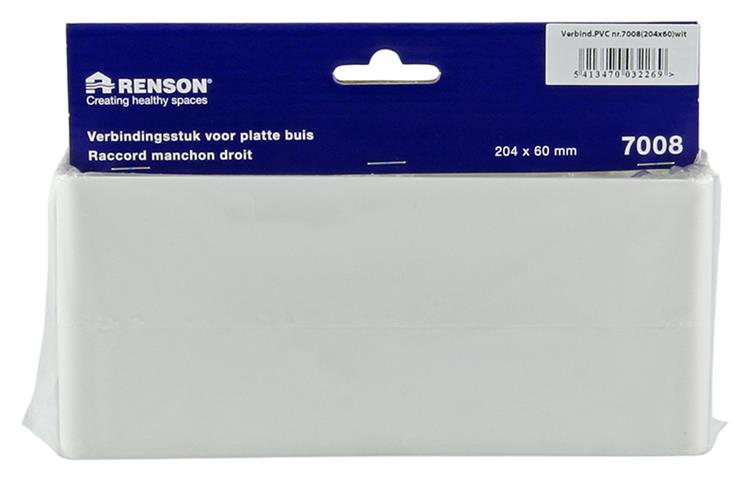 Renson 1006400 - pvc verbindingsstuk 7008 wit 204x60mm | 4 stuks