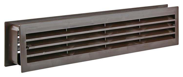 Renson 1006388 - deurrooster 761 pvc ral 8019 450x90mm | 2 stuks