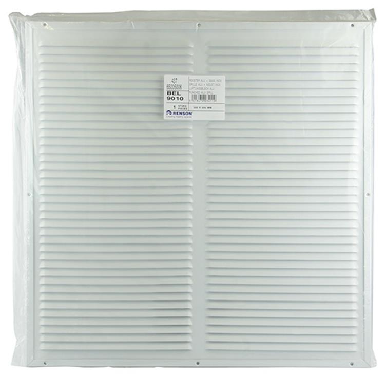 Renson 1006339 - schoepenrooster + kader + mug.opbouw 437 ral9010 500x500mm | 2 stuks