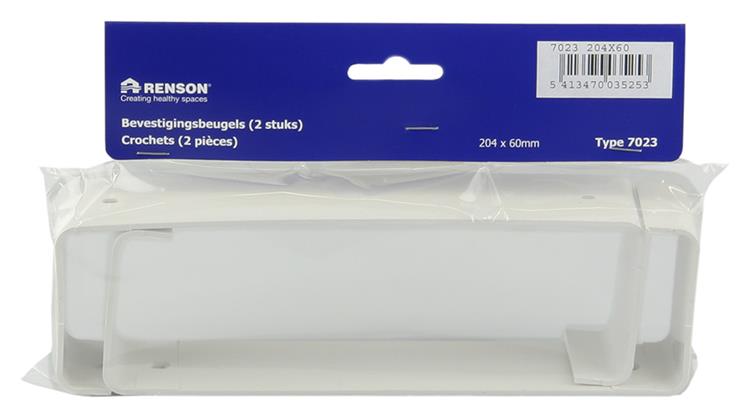 Renson 1006420 - set 2 st.pvc bevestigings- beugels 7023 wit 204x60mm | 5 stuks