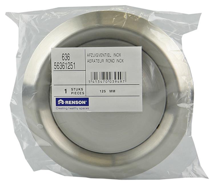 Renson 1006330 - afzuigventiel inbouw 636 inox ø 125 | 2 stuks