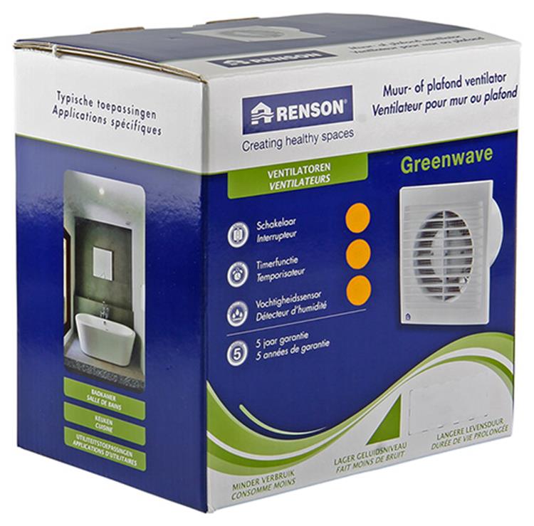 Renson 1006478 - greenwave vent. vochtigheids sensor 9402h ø 125 wit | 1 stuks