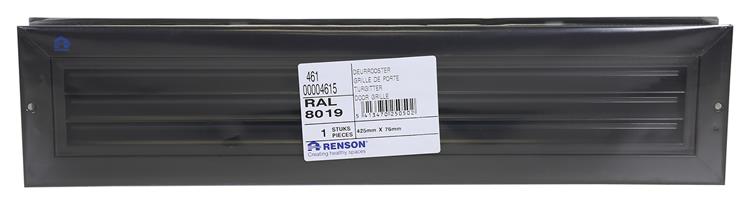 Renson 1006608 - deurrooster. 461 ral 8019 425x76mm | 2 stuks