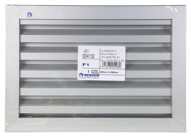 Renson 1013927 - muurrooster 411 f1 300x200mm | 2 stuks