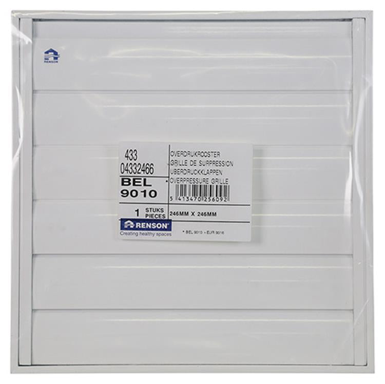 Renson 1006640 - rooster 433 ral 9010 246x246mm | 2 stuks