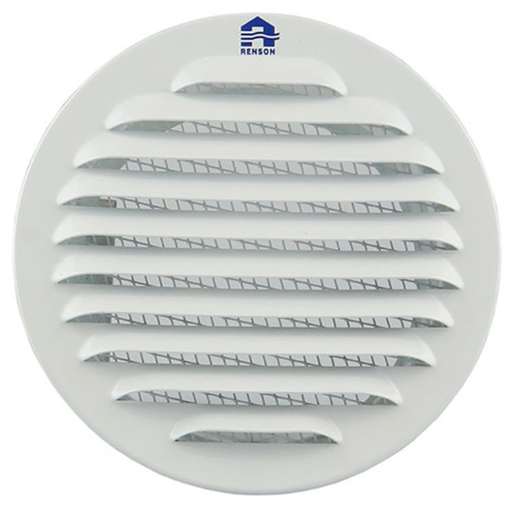 Renson 1008244 - ronde schoepenrooster inb. 435 r ral 9010 ø 100 | 8 stuks