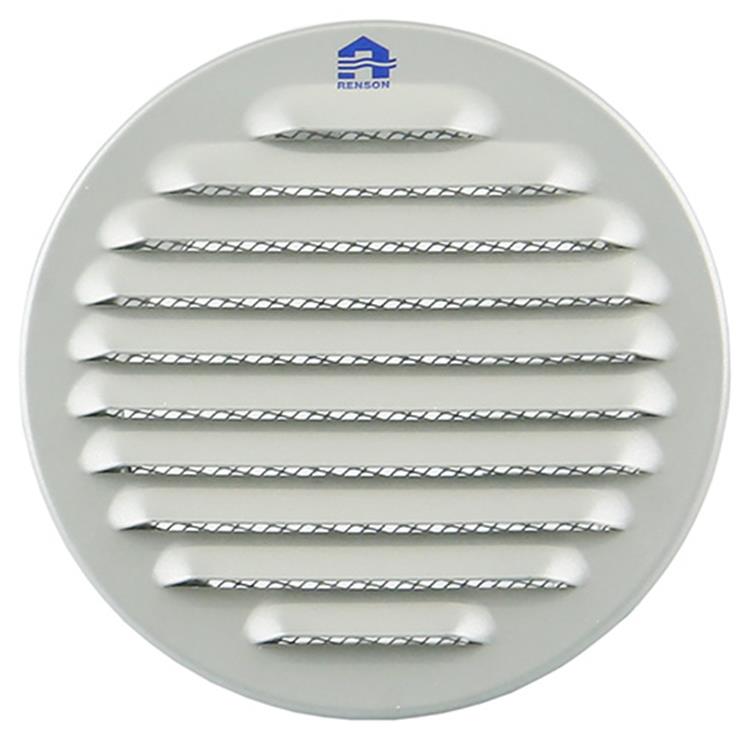 Renson 1008243 - ronde schoepenrooster inb. 435 r ral 9006 ø 100 | 8 stuks