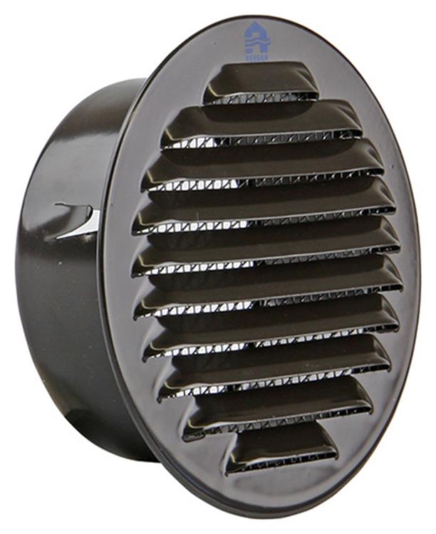 Renson 1008245 - ronde schoepenrooster inb. 435 r ral 8019 ø 100 | 8 stuks