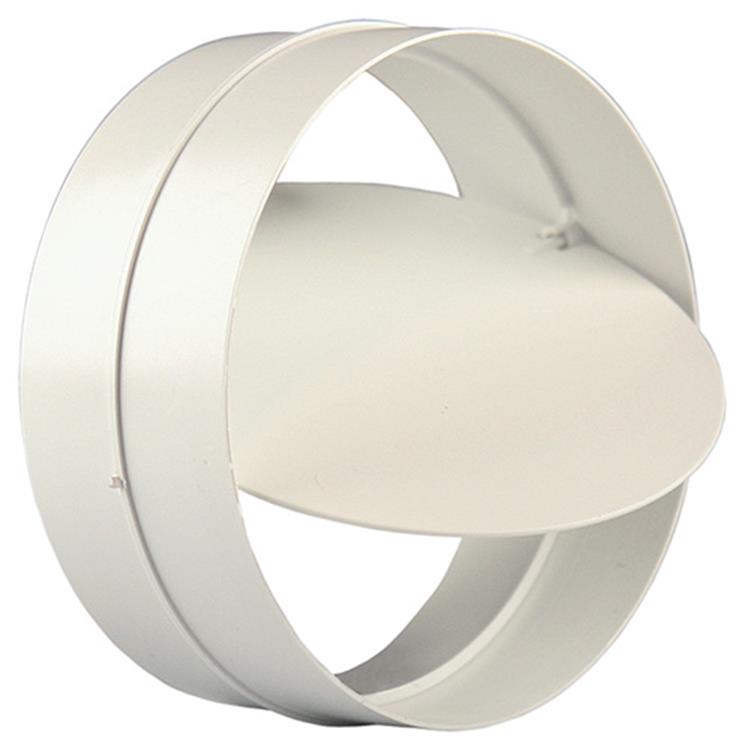 Renson 1008569 - pvc verbindingsstuk + terugslag klep 7007 ø. 150mm - wit | 2 stuks