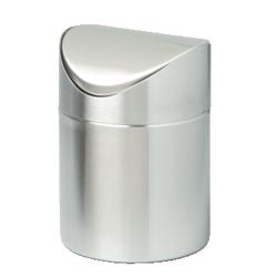 Prullenbak rvs 16,5cm 12 dia 1,5l swingdeksel