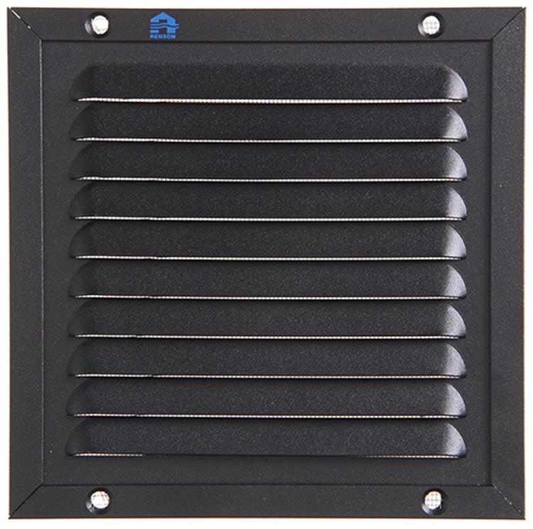 Renson 1057986 - opbouw schoepenr kader gaas 437 (150x150) ral 9005 zwart | 2 stuks