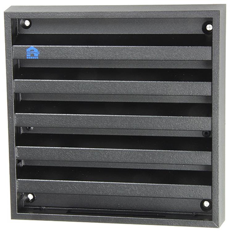 Renson 1057988 - opbouwmuurrooster met gaas 431 (165x165) ral 9005 zwart | 2 stuks