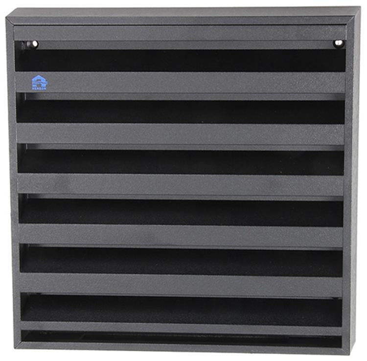 Renson 1057989 - opbouwmuurrooster met gaas 431 (225x225) ral 9005 zwart | 2 stuks