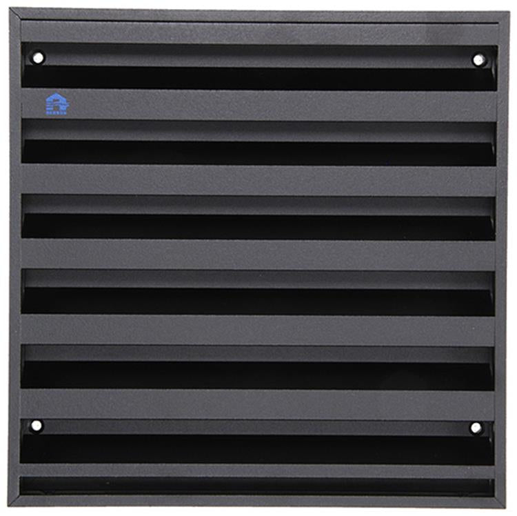 Renson 1057989 - opbouwmuurrooster met gaas 431 (225x225) ral 9005 zwart | 2 stuks