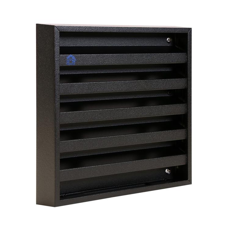 Renson 1058000 - opbouwmuurrooster met gaas 431 (165x165) ral 9005 zwart | 2 stuks
