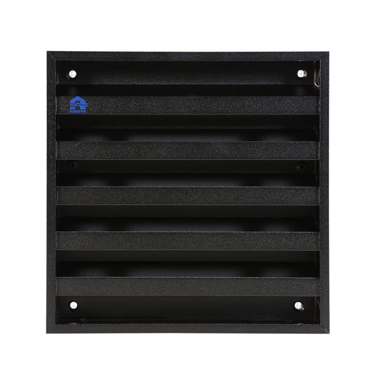 Renson 1058000 - opbouwmuurrooster met gaas 431 (165x165) ral 9005 zwart | 2 stuks