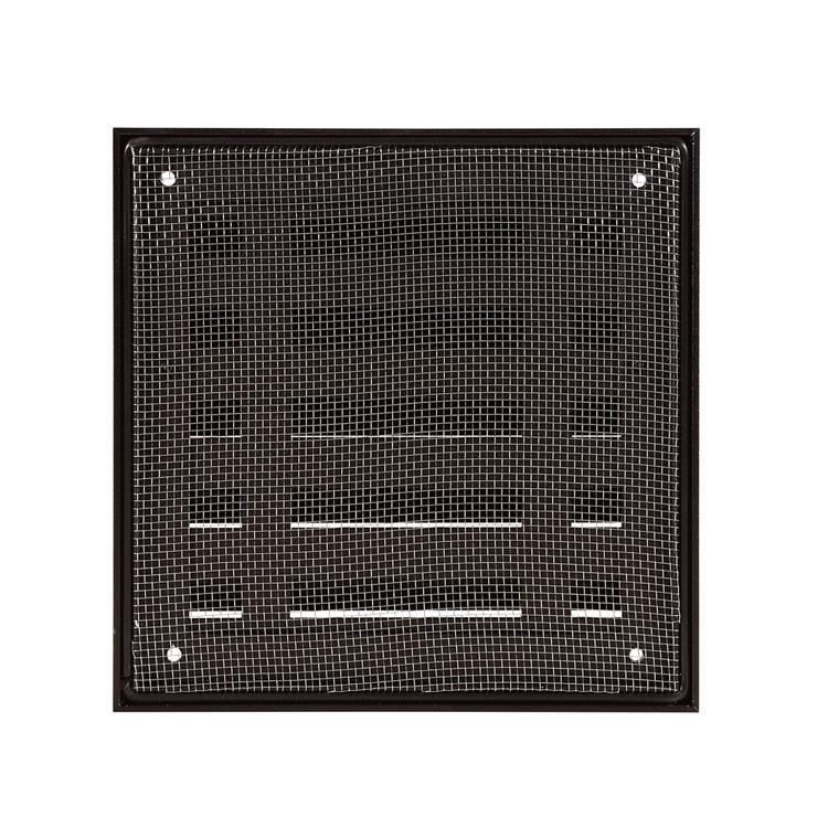Renson 1058000 - opbouwmuurrooster met gaas 431 (165x165) ral 9005 zwart | 2 stuks