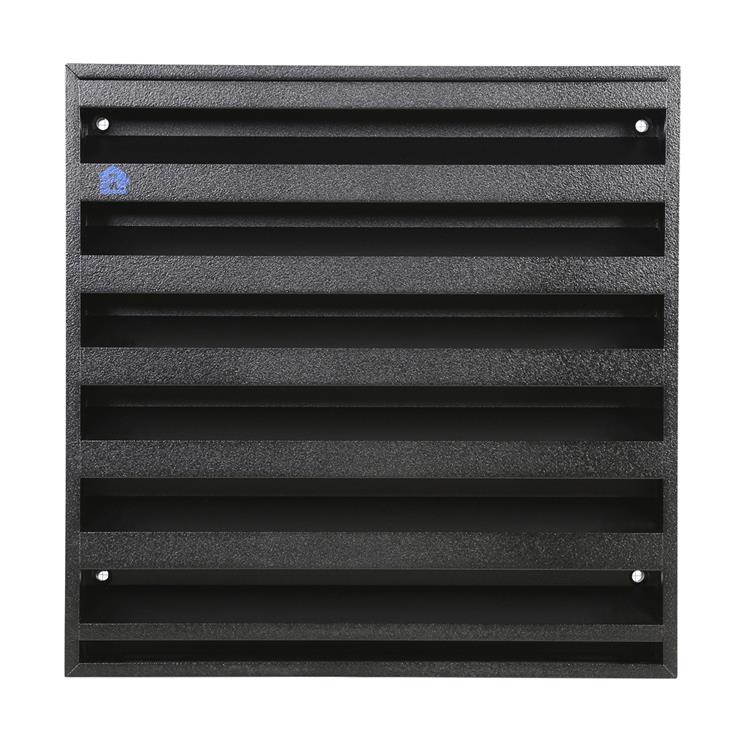 Renson 1058001 - opbouwmuurrooster met gaas 431 (225x225) str 9005 zwart | 2 stuks
