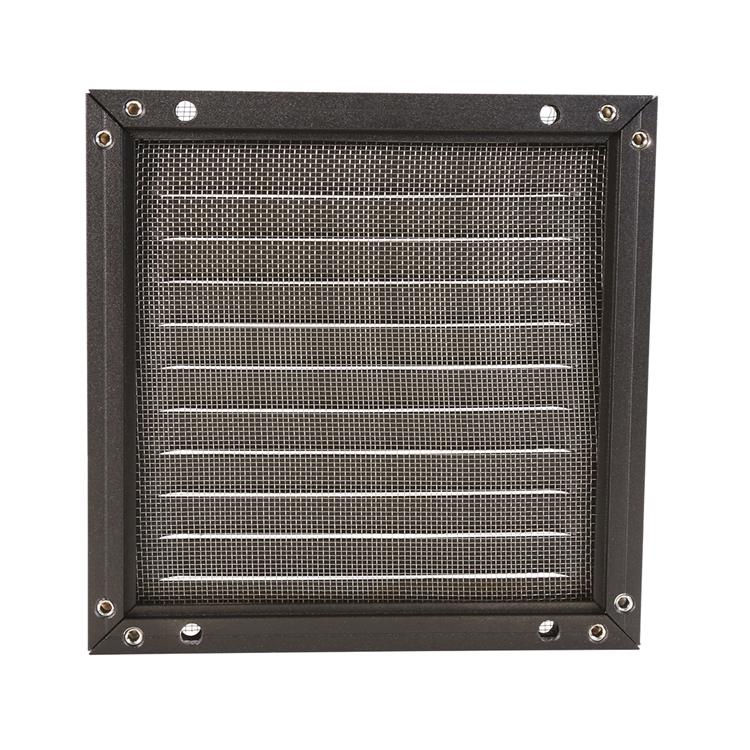 Renson 1058002 - opbouw schoepenr kader gaas 437 (150x150) ral 9005 zwart | 2 stuks