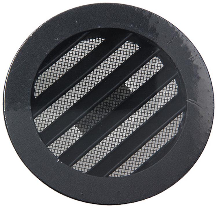 Renson 1057993 - inbouw rond schoepenr met gaas434r dia 100 ral 9005 zwart | 10 stuks