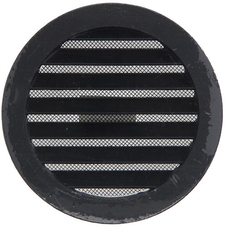 Renson 1057994 - inbouw rond schoepenr met gaas434r dia 125 ral 9005 zwart | 10 stuks