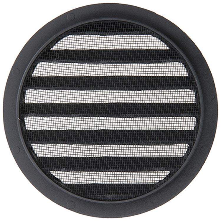 Renson 1057995 - inbouw rond schoepenr met gaas434r dia 150 ral 9005 zwart | 10 stuks
