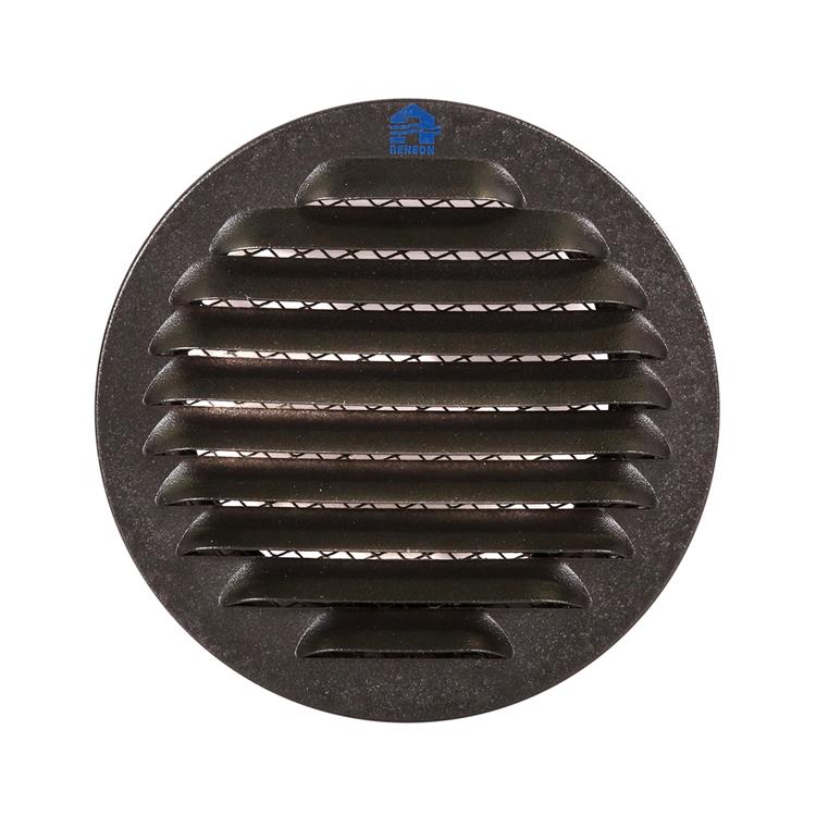 Renson 1059761 - inbouw rond schoepenr met gaas435r dia 100 ral 9005 zwart | 8 stuks