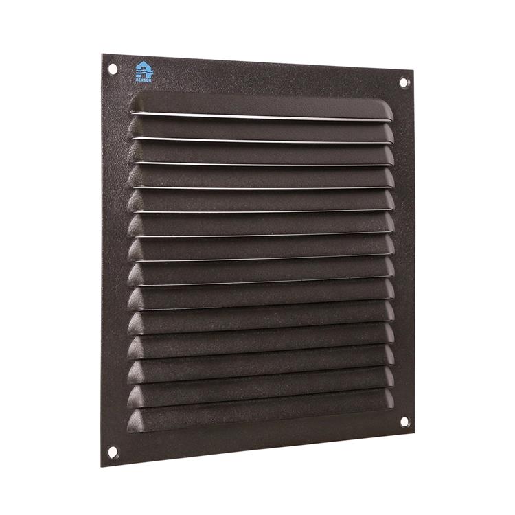 Renson 1061639 - opbouw schoepenrooster 436 200x200 ral 9005 zwart | 10 stuks