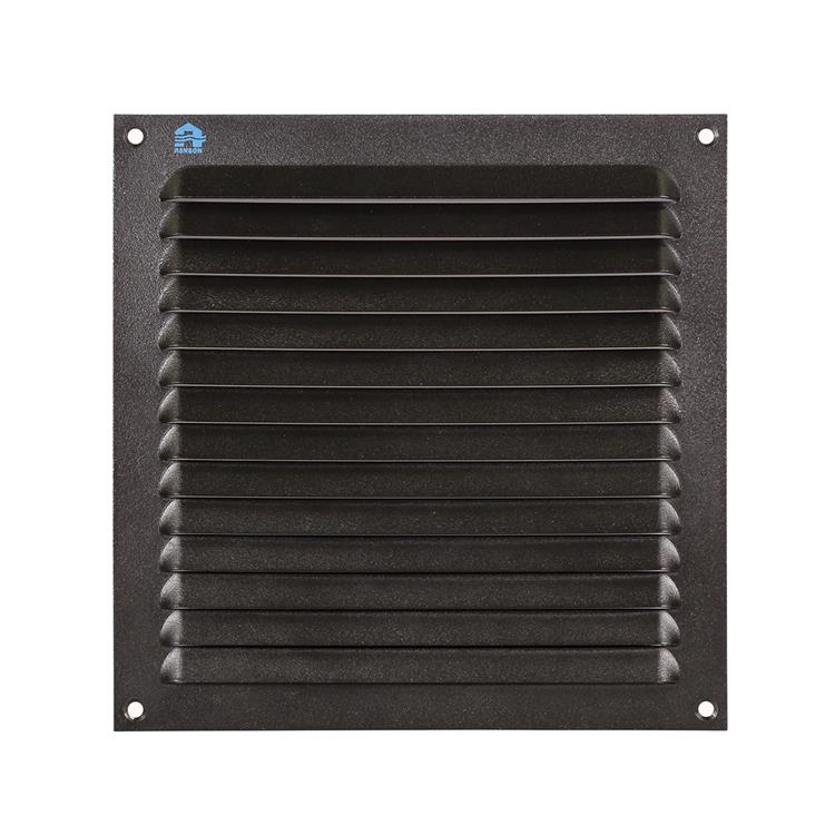 Renson 1061639 - opbouw schoepenrooster 436 200x200 ral 9005 zwart | 10 stuks