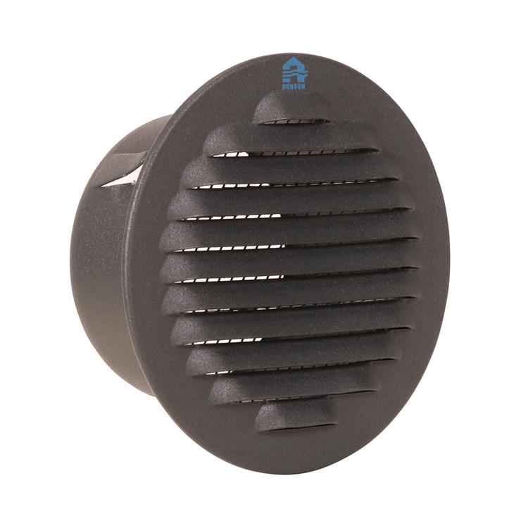 Renson 1062422 - inb. schoepenrooster rond alu 435r (dia 80) structuur 7016 | 12 stuks