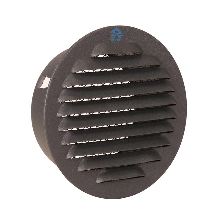 Renson 1062423 - inb.schoepenrooster rond alu 435r (dia 100) structuur 7016 | 8 stuks