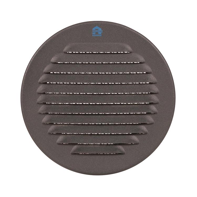 Renson 1062424 - inb.schoepenrooster rond alu 435r (dia 120) structuur 7016 | 5 stuks
