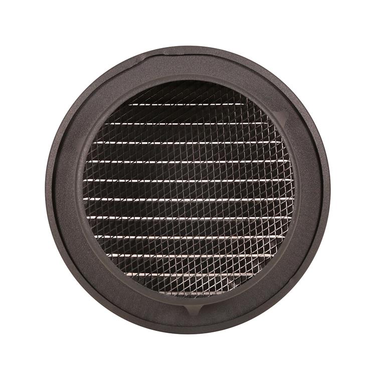 Renson 1062424 - inb.schoepenrooster rond alu 435r (dia 120) structuur 7016 | 5 stuks
