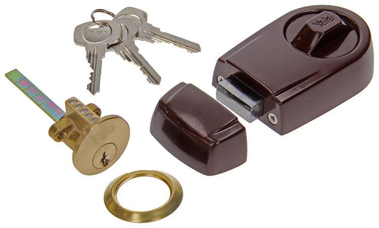 Yale 1019121 - oplegslot rim lock bruin | 1 stuks