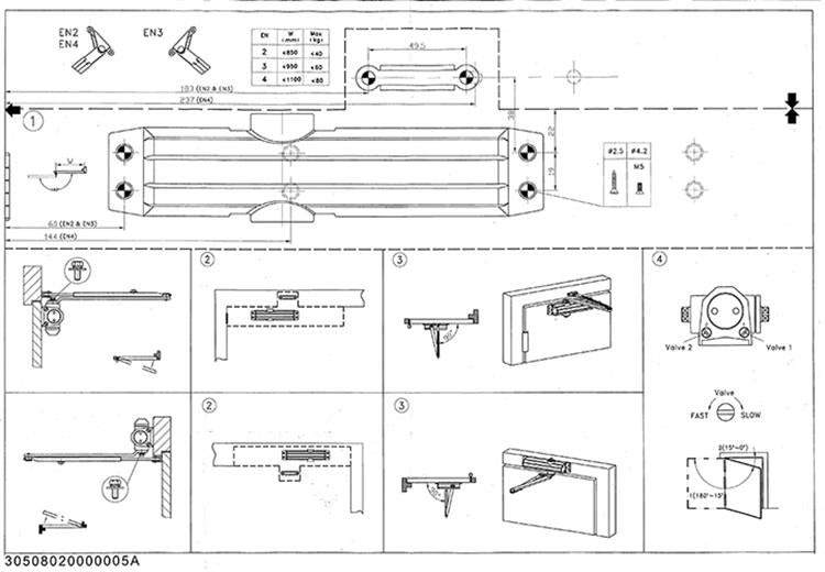 Yale 1019236 - hydraulische deurpomp multiforce 2-3-4 | 1 stuks