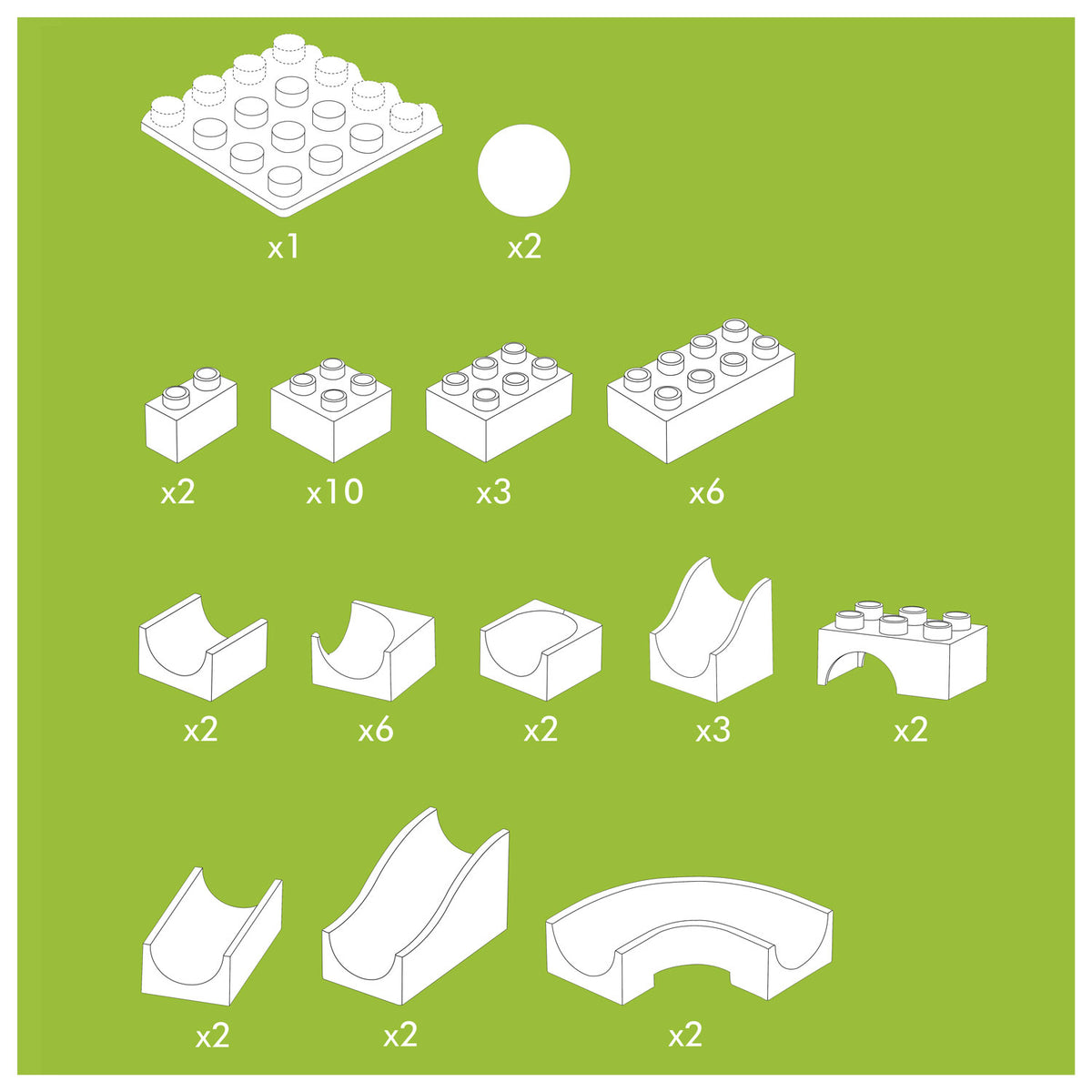 Hubelino Marble Run Mini Set - 45 pcs.