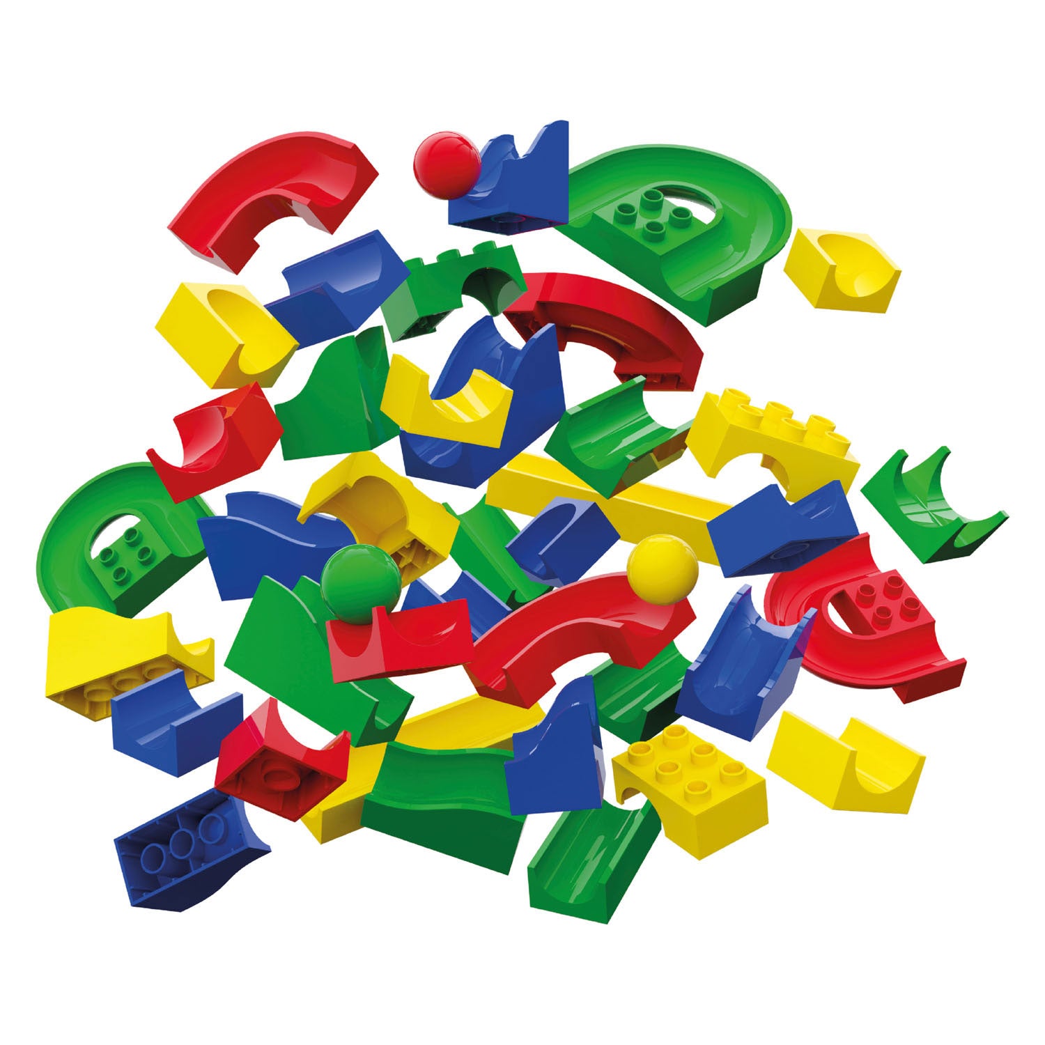 Hubelino knikkerbaan baanelementen - 55dlg.