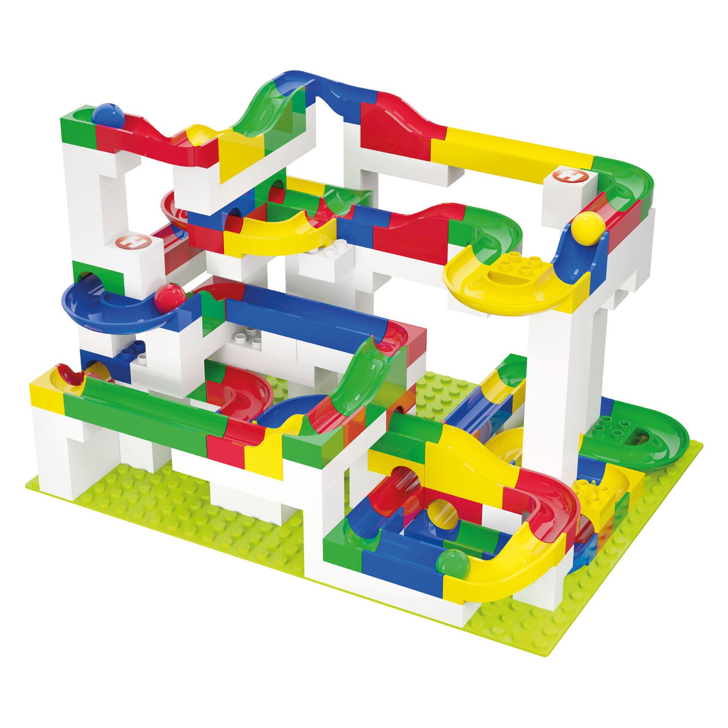 Hubelino knikkerbaan maxi bouwset - 213dlg.