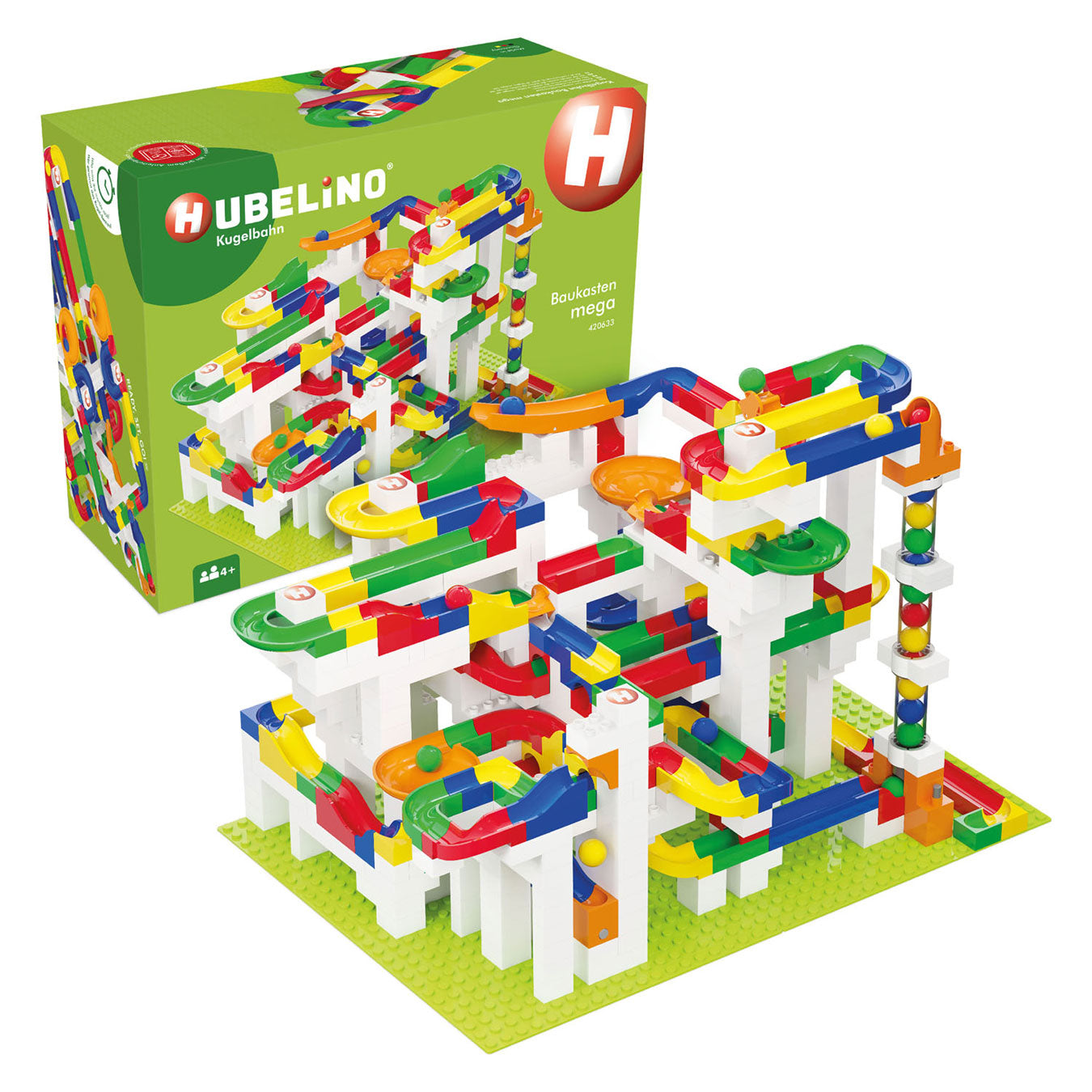 Hubelino knikkerbaan mega bouwset, 585dlg.