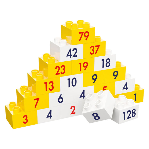 Hubelino Number Pyramid Prof. Kortenkamp's Learning Blocks, 230 pcs.