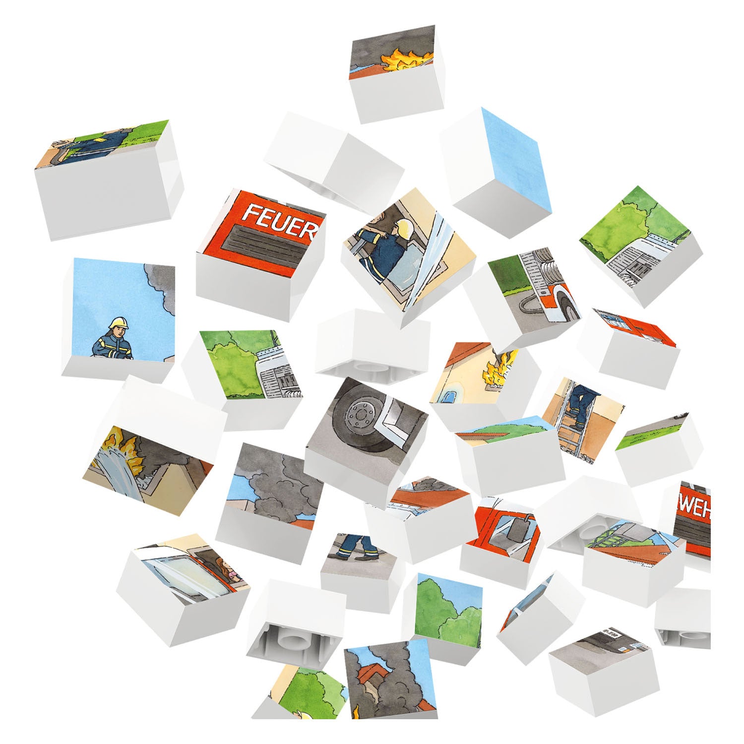 Hubelino blokpuzzel brandweerman, 35st.