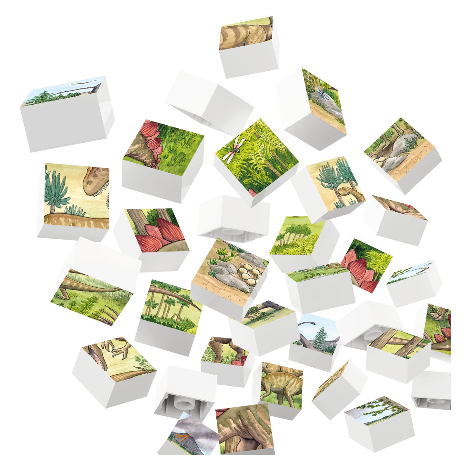 Hubelino blokpuzzel dinosaurus wereld - 35st.