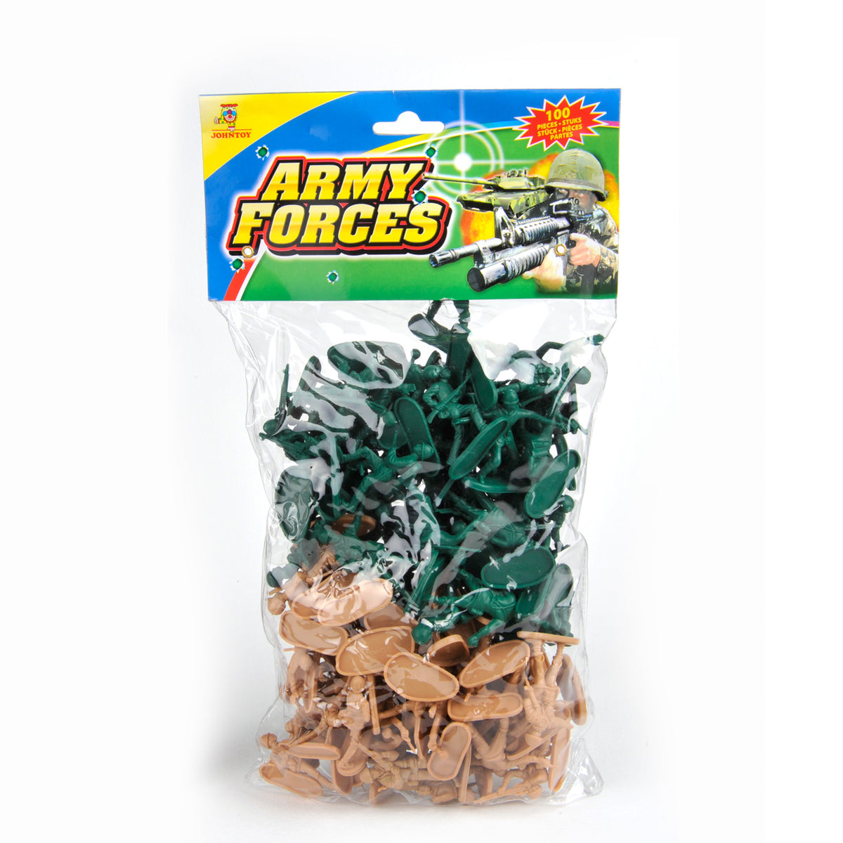 Johntoy toy soldiers in bag, 100pc.