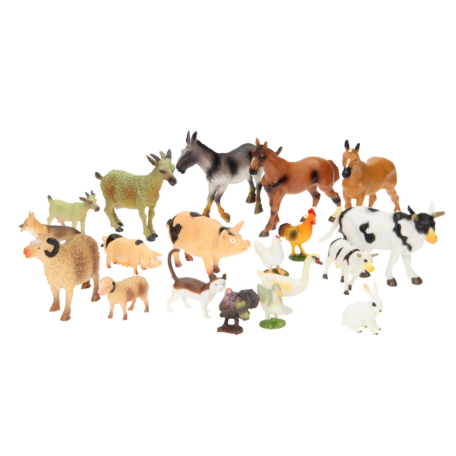 Johntoy farm animals - 20 pieces in bag - animal toys