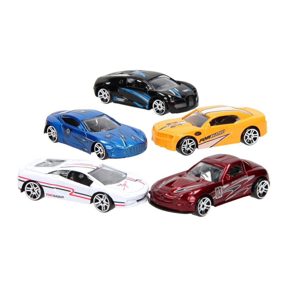 Johntoy super cars spuitgiet auto, 5st.